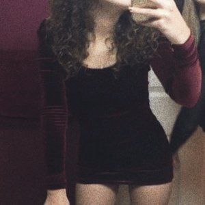 Red Velvet Mini Dress